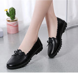 Women's Flat Shoes Genuine Leather Slip On Casual Flat Loafers Soft Nurse Ballerina MartLion   