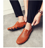 Cowhide Men's Octopus Casual Shoes Walking Driving Office Dress Footwear Loafers Summer or Four Seasons Mart Lion   