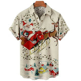 Summer Funny Hawaiian Shirts Christmas Casual Men Women Beach Short Sleeve Blouse MartLion CS2024XQ2729 4XL 