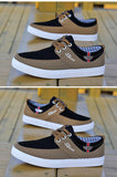 Men's Espadrilles Canvas Shoes Basic Flats Comfort Loafers Casual Sneakers Black Mart Lion   