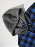 Men's Shirts Classic Plaid Casual Button Down Hooded Long Sleeved Double Pockets Shirt Hoodie Flannel Jacket MartLion   