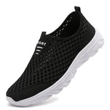 Summer Sneaker Men's Classic Casual Shoes Soft Breathable Running Lightweight Mesh MartLion black 43 