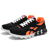 Men's Tennis Shoes Running Shoes Outdoor Sports Sneakers Breathable Light Sports Tenis MartLion Black-Orange 36 