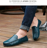 Genuine Leather Men's Casual Shoes Spring Summer Breathable Comfort Slip on Driving Loafers Egg Roll Moccasins Mart Lion   