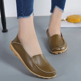 Flat Shoes Slip For Women's moccasins Genuine Leather Loafers MartLion