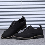 Men's Casual Lace-up Shoes Suede Leather Light Driving Flats Classic Outdoor Oxfords Mart Lion   