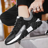 White Casual Sport Shoes Men's Running Shoes Breathable Sneakers Wearable Rubber Sneakers Jogging Athletic Hombr MartLion   