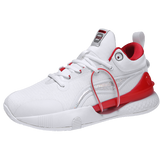 Youth Basketball Shoes  Outsole Non-Slip Wear-Resistant Casual Sneakers Men's Mart Lion White and Red 36 