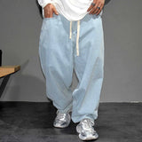 Streetwear Light Blue Baggy Jeans Man Pants Vintage Denim Trousers MartLion   