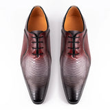 Luxury Men's Oxford Shoes Elegant Formal Genuine Leather Derby Brogues Wedding Party MartLion   