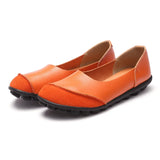 Women Handmade Leather Splicing Flats Moccasins Loafers ballet flats soft Casual Shoes MartLion   