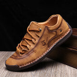 Leather Casual Men Shoes Breathable Ourdoor Shoes Men MartLion brown 2 47 