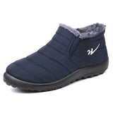 Cotton-Padded Shoes Winter Fleece-Lined Thickened Couple Snow Boots Warm Cotton Boots Mart Lion 8307 Blue 37 