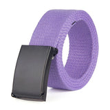 Military Men's Belt Army Belts Adjustable Belt Outdoor Travel Tactical Waist Belt with Plastic Buckle for Pants 120cm MartLion S4-Purple 116cm 120cm 