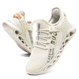 Sneakers Unisex Sports Shoes Men's Women Running Damping Breathable Light Athletic Casual Mart Lion Beige 36 
