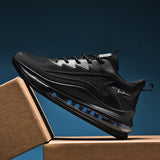 Black Men's Air Trainers Casual Air Cushion Running Shoes Mesh Breathable Ligh Sports Sneakers MartLion   