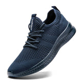 Men's Sneakers Breathable Running Shoes Light Casual Footwear Classic Vulcanized Trendy Mesh MartLion 6056-blue 39 