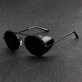  Retro gothic Steampunk Style Round Metal Frame Sunglasses Men's Women luxury Brand Designer Shields Lens Gafas de Sol Mart Lion - Mart Lion