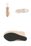 Diamond Wedges Sandals For Women Summer Open Toe Platform High Heels Dress Transparent Shoes Mart Lion   