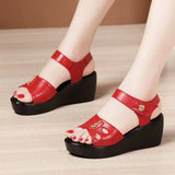 platform sandals women shoes summer high heels wedge ladies waterproof beach office MartLion   