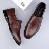 Cow Leather Dress Shoes Men's Loafers Super Soft Moccasins Footwear Formal Social Oxfords Mart Lion   