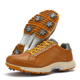 Men's Golf Shoes Waterproof Golf Sneakers Outdoor Golfing Spikes Shoes Jogging Walking Mart Lion Huang-3 8.5 