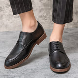 Men's Dress Shoes Elegant microfiber Leather Formal Oxfords Mart Lion   