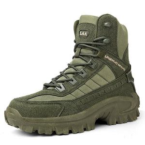 Men's Combat Military Boots Outdoor Non-slip Tactical Hiking Desert Ankle Hunting Shoes Military  Botines Zapatos MartLion Green 39 