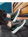 Spring and Summer Men Sports Leisure Mid-top Sneakers Youth Trend Color-blocking Thick-soled Mart Lion   