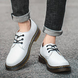 Men Leather Shoes Women Work Shoes Leather Retro Male Female Outdoor Casual  Shoes MartLion   