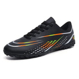 Soccer Shoes Men's Children's Football Shoes Outdoor Non Slip Futsal Turf Soccer Cleats MartLion D003-D-Black Eur 35 