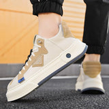 Men's Sneakers Vulcanized Shoes Lace Up Shell Head Design Skateboarding Running Tennis Sports Casual Outdoor Mart Lion   