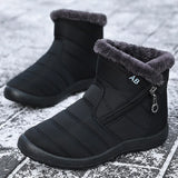 Women Boots Watarproof Ankle For Women Winter Shoes Keep Warm Snow Female Zipper Winter Mujer MartLion   