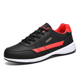 Leather Men's Shoes Breathable Sneakers Casual Walking Leisure Lightweight Tenis Masculino Zapatillas Hombre Mart Lion Black 38 