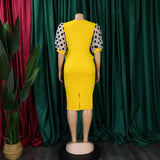 Women's Dress Elegant Dress Summer Office Lady Pencil waist Bodycon Midi Dresses Party MartLion   