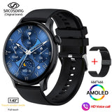 Bluetooth Call Women Smart Watch Full Touch Fitness IP68 Waterproof Men's Smartwatch Lady Clock + box For Android IOS MartLion SA-Alpha-1 M Black CHINA 