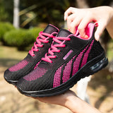 Running Shoes Women's Breathable Sneakers Summer Lightweight Mesh Cushion Women's Sneakers Lace up Training Shoes MartLion   