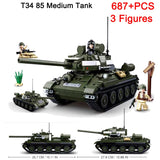 Military ww2 Cannon Assault Armored Vehicle Battle Tank Car Truck Army Weapon Building Blocks Sets  Model King Kids Toys Gift Mart Lion No Box 3 Dolls 4  