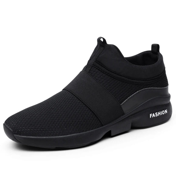 Men's Sneakers Slip-on Red Couples Breathable Mesh Casual Shoes MartLion black X666 36 CHINA