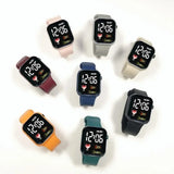 LED Electronic Watch Rainbow Square Waterproof Digital Outdoor Sports Students Watch Electronic Watch MartLion   