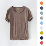 T-Shirt for Men,  Cotton  Monochromatic, O-Neck, Casual Basic Top MartLion   