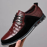 Cross border 5 color large casual leather shoes men's stock casual bags MartLion red 38 
