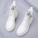 Men's English Style Thick Sole Design Men Boots  Layer Leather Casual Boots