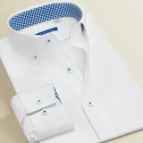 Smart Five Men Dress Shirts cotton Long Sleeve Regular Slim Fit Formal Shirts Male MartLion   