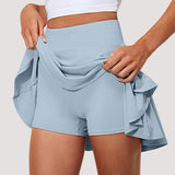 Women Stretch Skirt Printed Athletic Shorts Lightweight Waisted Skirt With Pockets Women' Simple Sports Skirt MartLion   