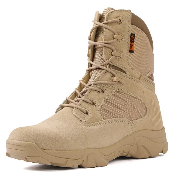 Military Boots High Top Delta Desert Combat Tactical Boots Outdoor Hiking Men's Zapatillas Hombre Masculino MartLion Sand color 39 