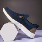 Classic Casual Men's Sneakers Slip-On Loafers Moccasins Office Work Flats Trend Driving MartLion dark blue 39 