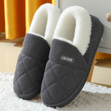 Home Fur Shoes For Women Winter Fuzzy Fluffy Slippers Men's Indoor Outdoor Plush House Shoes With Padded Fur Slippers MartLion Dark grey 44-45(Fit 42-43) CHINA