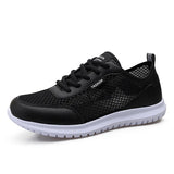 Breathable Outdoor Mesh Light Sneakers Men's Casual Shoes Casual Casual Footwear MartLion black white 38 