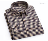 Men's Flannel Long Sleeve Premium Heavy Cotton Shirt England Casual MartLion   